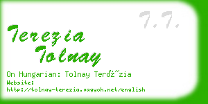 terezia tolnay business card